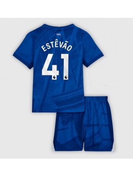 Chelsea Estevao Willian #41 Replika Hemmakläder Barn 2025-26 Kortärmad (+ byxor)